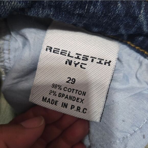 Men's Reelistik NYC Distressed Skinny Jeans Sz 29 - Picture 8 of 11